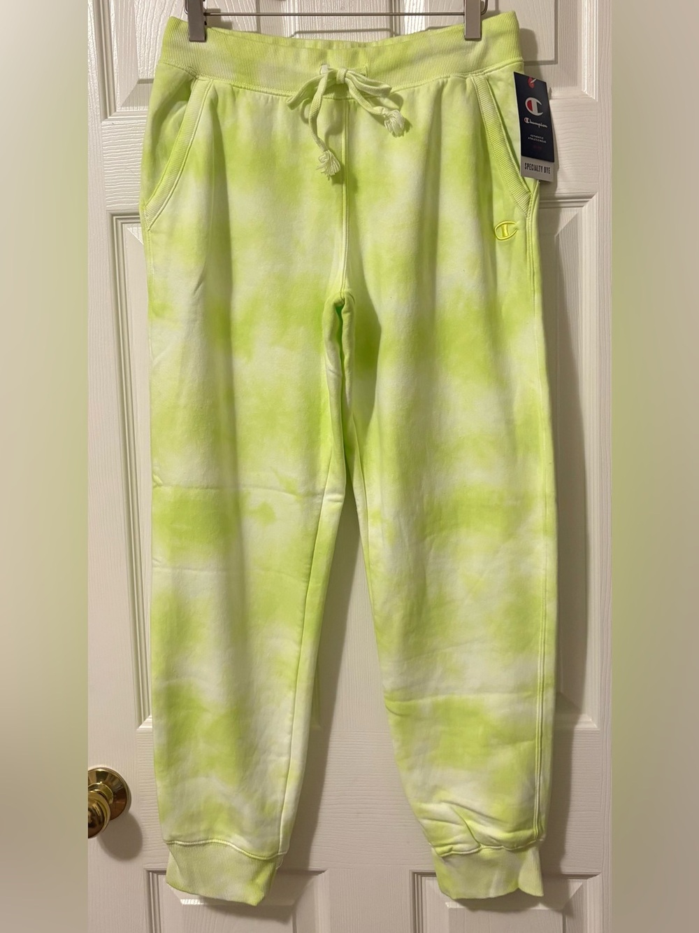 Champion Lime Green Tie-Dye Jogger Sweatpants